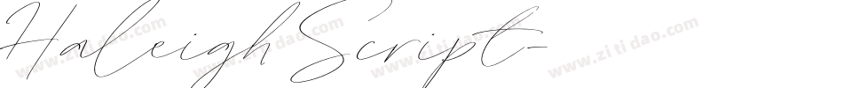 Haleigh Script字体转换